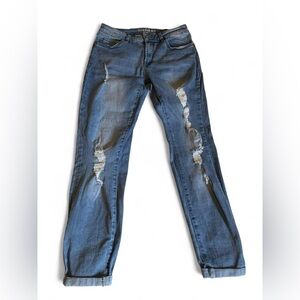 Resfrber Trendy Distressed Denim Boyfriend Jeans